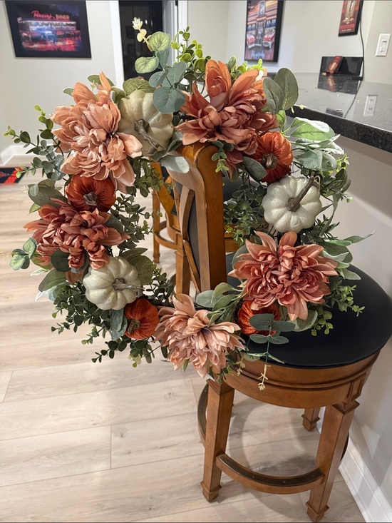 Kirklands Other - Kirklands 24 in Autumn Pumpkin and mixed Floral Wreath 2 of 2